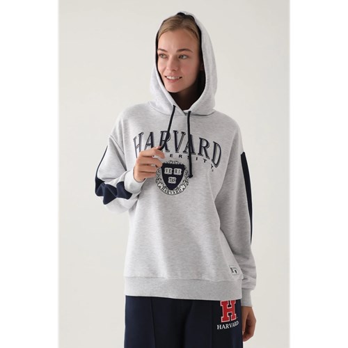 Kadın Sweatshirt HARVARD Eşofman Üst Sweatshirt Ürün Kodu: L1627-k melanj